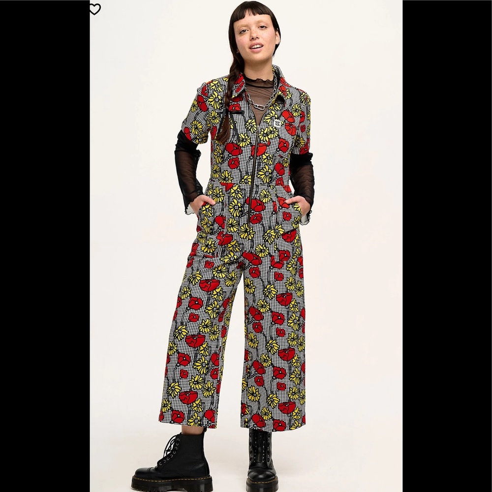 NWT Lucy & Yak L.E. Ragan Jumpsuit: Organic Cotton in Poppy Comic
